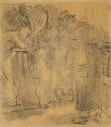 Compositieschets voor Christus in de Tempel
